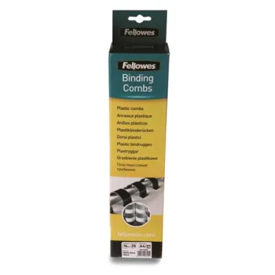 Fellowes Dorso a Spirale in Plastica Passo 14.28 mm 21 Anelli da 25 mm A4 Rilegatura Min. 110 Max 190 Fogli Col. Bianco Conf 50 Pz.