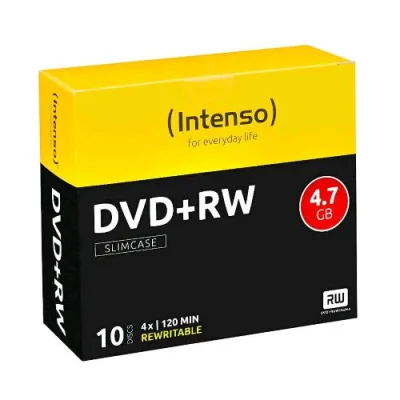 Intenso 4211632 Disco Vergine DVD+RW 4.7GB 4X Slim Case 10pz