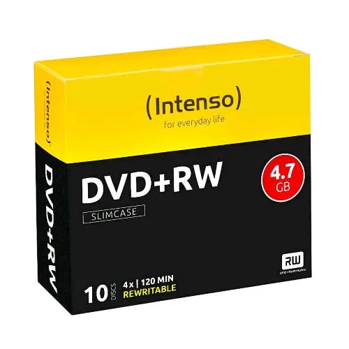 Intenso 4211632 Disco Vergine DVD+RW 4.7GB 4X Slim Case 10pz