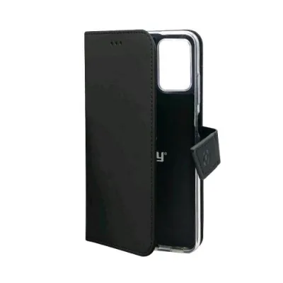 Celly Wally WALLY1027 Apple iPHONE 14 Pro Max Custodia a Portafoglio con Chiusuta Orizzontale con Flap e Taschine Interne Portadocumenti Business Card Carte di Credito Nero