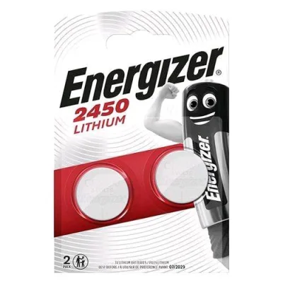 Energizer CR2450 Batterie a Bottone al Litio 3V Blister 2 Pz.