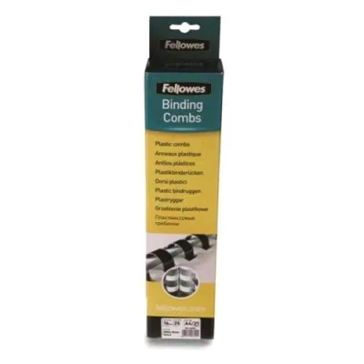 Fellowes Dorso a Spirale in Plastica Passo 14.28 mm 21 Anelli da 8 mm A4 Rilegatura Min. 2 Max 24 Fogli Col. Bianco Conf 25 Pz.