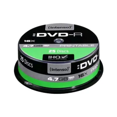 Intenso 4801154 Disco Vergine DVD-R 4.7GB 16X Printable 25 pz