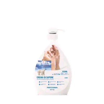 Sanitec Crema Sapone Liquido Luxor Dermatologicamente Testato PH 5.5 Flacone da 1l Conf 6 Pz.