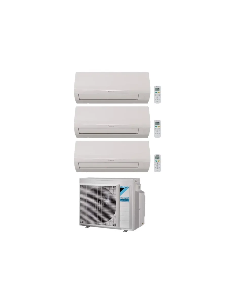 Condizionatore trialsplit Daikin Sensira Wi-Fi 7000 + 7000 + 12000 BTU unità esterna 6.8kW inverter R32 A++/A+