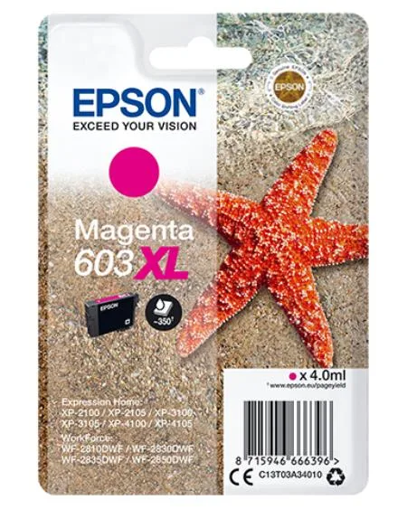 Epson 603XL Durabrite Ultra Cartuccia Ink-Jet 350 Pagine Magenta