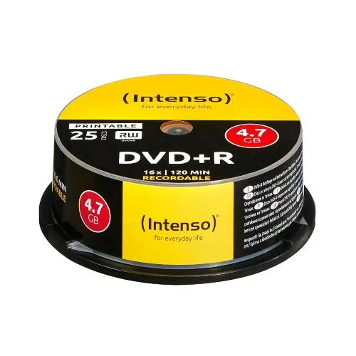 Intenso 4811154 Disco Vergine DVD+R 4.7GB 16X Printable 25 pz