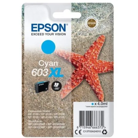 Epson 603XL Durabrite Ultra Cartuccia Ink-Jet 350 Pagine Ciano