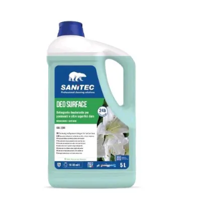 Sanitec Deo Surface Muschio Bianco Detersivo per Pavimenti Flacone da 5kg Conf 2 Pz.