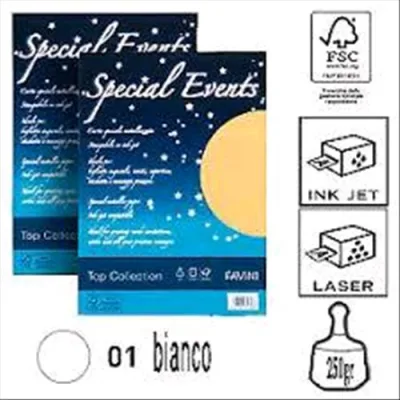 Cartotecnica Favini Special Events 10 Fogli 250 g A4 Colore Bianco