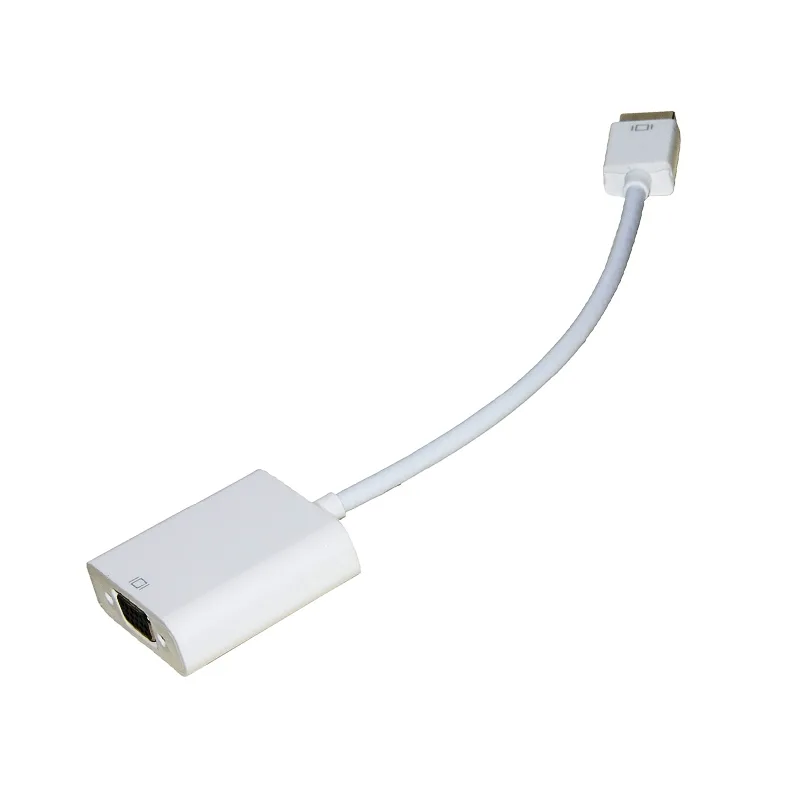 Nilox LKADAT10B Adattatore da HDMI Tipo a Maschio a VGA Femmina con Audio Jack 3.5mm Bianco