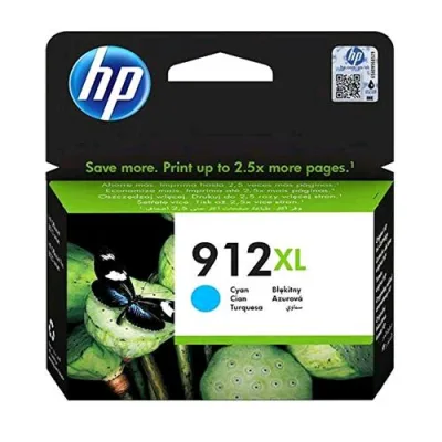 HP 912XL 3YL81AE Cartuccia Originale Ciano 825 Pagine Compatibile con Stampanti a Getto di Inchiostro Officejet Pro Serie 8010 e 8020