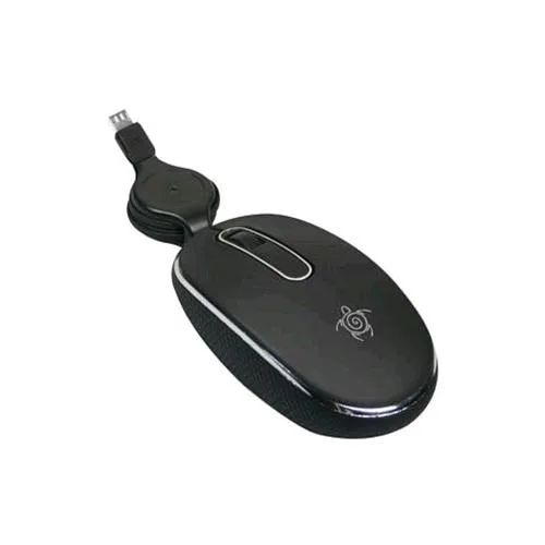 Mediacom 100/MTAB10 Mouse Standard Ottico Interfaccia Micro USB Cavo Avvolgibile Colore Nero