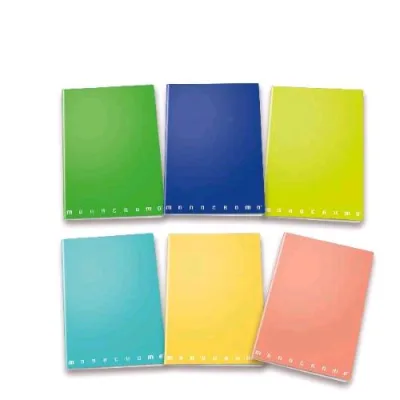 Pigna Quaderno Monocromo Punto Metallico 80 g 210X297 mm A4 Righe 0C 21 Fogli Colori Assortiti Conf 10 Pz.