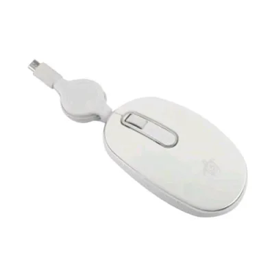 Mediacom 100/MTAB11 Mouse Standard Ottico Interfaccia Micro USB Cavo Avvolgibile Colore Bianco
