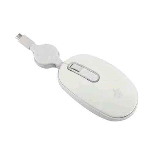 Mediacom 100/MTAB11 Mouse Standard Ottico Interfaccia Micro USB Cavo Avvolgibile Colore Bianco