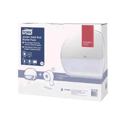 Tork Dispenser Carta Igenica Jumbo Starter Pack Bianco