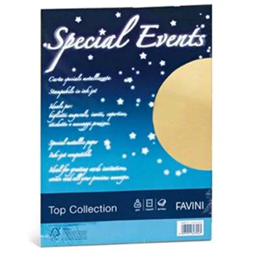 Cartotecnica Favini Special Events 20 Fogli 120 g A4 Colore Oro
