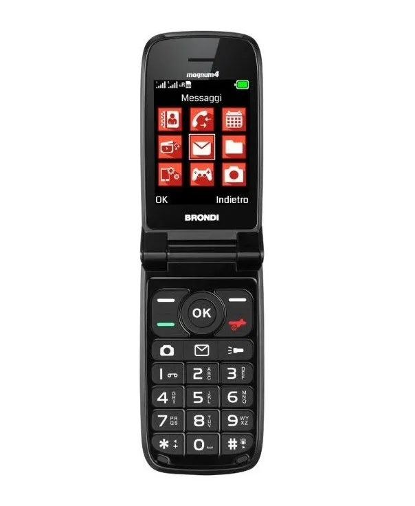 Brondi Magnum 4 Dual SIM 2.8" Clamshell Fotocamera Bluetooth Radio FM Italia Black