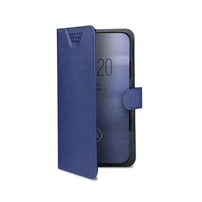 Celly Wallyone Custodia Universale Ad Agenda in Similpelle 5.5" - 6.0" Blu