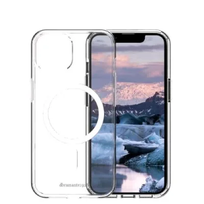 DBRAMANTE 1928 Iceland Pro Apple iPHONE 14 Cover Protettiva Antiurto Compatibile con Magsafe Trasparente