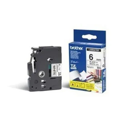 Brother TZE211 Nastro Tipo TZ Bianco Stampa Nero 6mm
