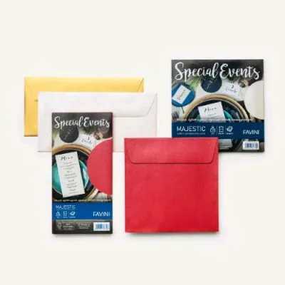 Cartotecnica Favini Special Events Busta in Carta 170X170 mm Rosso Conf 10 Pz.