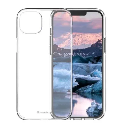 DBRAMANTE 1928 Iceland Pro Apple iPHONE 14 Plus Cover Protettiva Antiurto Compatibile con la Ricarica Wireless Trasparente