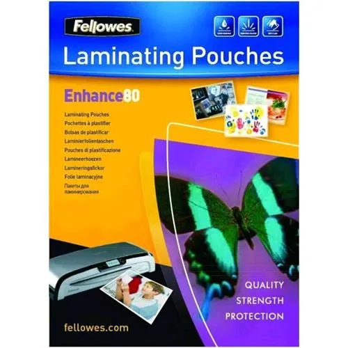 Fellowes ENHANCE80 Pouches Lucide A5 80 MY Col. Trasparente Conf 100 Pz.