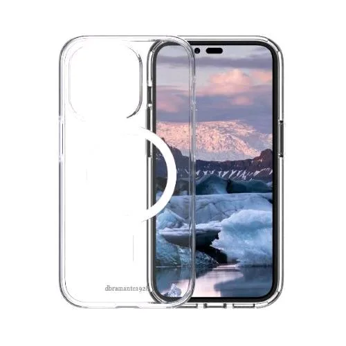 DBRAMANTE 1928 Iceland Pro Apple iPHONE 14 Pro Cover Protettiva Antiurto Compatibile con Magsafe Trasparente