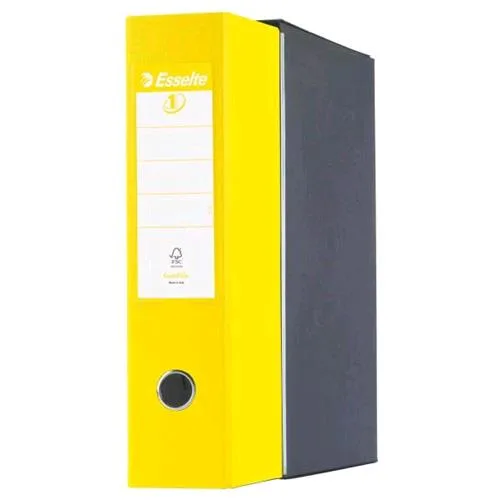 Esselte Eurofile G55 Registratore Formato Protocollo 230X330X80 mm Col. Giallo Vivida Conf 6 Pz.