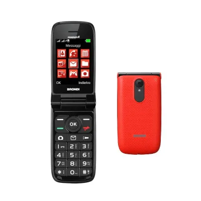 Brondi Magnum 4 Dual SIM 2.8" Clamshell Fotocamera Bluetooth Radio FM Italia Rosso