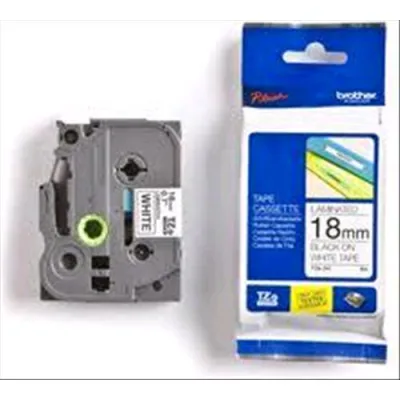 Brother TZE241 Nastro Laminato per Stampanti a Trasferimento Termico 1.8CMX8MT Colore Bianco Stampa Nero