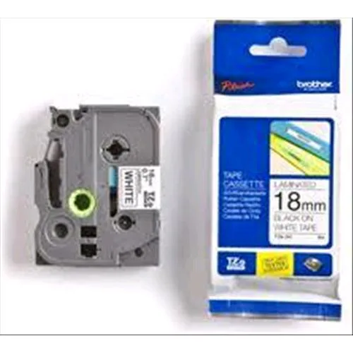 Brother TZE241 Nastro Laminato per Stampanti a Trasferimento Termico 1.8CMX8MT Colore Bianco Stampa Nero