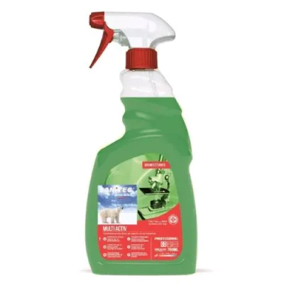Sanitec Multi Activ Sgrassatore Disinfettante Spray Flacone da 750ml Conf 6 Pz.