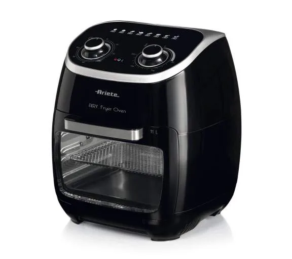 Ariete 4619 Airy Fryer Oven Friggitrice Ad Aria e Forno Elettrico 2000W 11 l Funzione Girarrosto con Luce Interna e Timer Nero