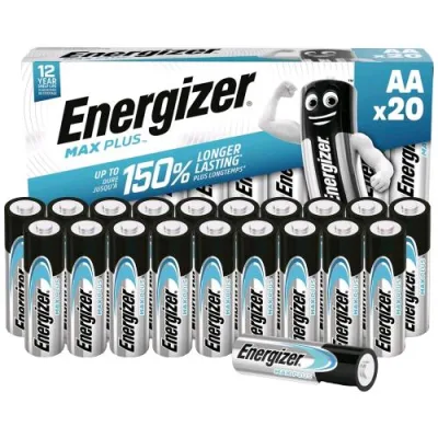 Energizer Max Plus Batteria Alkalina Stilo AA 1.5 V Conf 20 Pz.