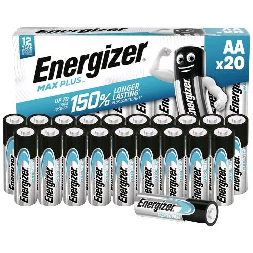 Energizer Max Plus Batteria Alkalina Stilo AA 1.5 V Conf 20 Pz.