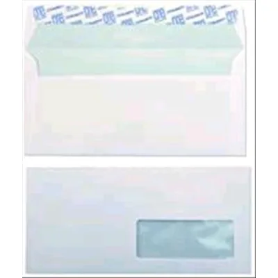 Blasetti Buste di Carta con Finestra 110X230 mm 90 g Col. Bianco Conf 500 Pz.