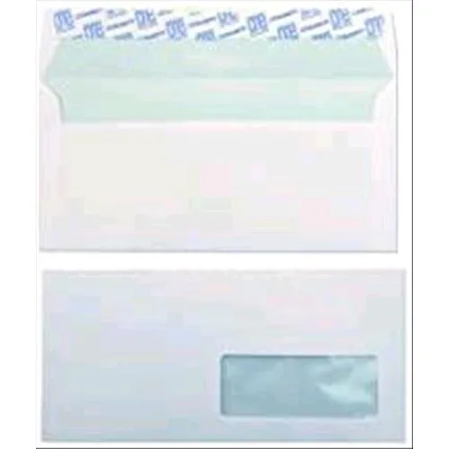 Blasetti Buste di Carta con Finestra 110X230 mm 90 g Col. Bianco Conf 500 Pz.