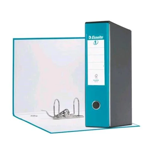 Esselte Eurofile G55 Registratore Formato Protocollo 230X330X80 mm Col. Turchese Conf 6 Pz.