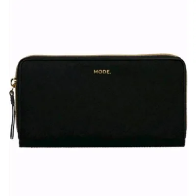 DBRAMANTE 1928 la Purse Portafoglio in Pelle 24 cm 8 Scomparti Nero
