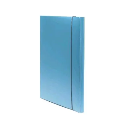 Fellowes Holos Cartella 3 Lembi in Polipropilene Riciclato 350X250X10 mm A4 con Elastico Azzurro