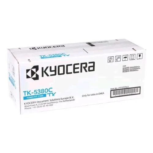 Kyocera TK-5380C Toner Ciano per Ecoys PA4000CX_ECOSYS MA4000CIX_CIFX 10.000 Pagine