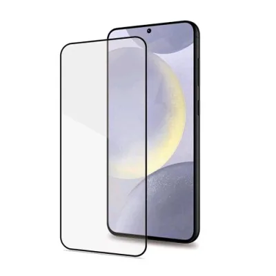 Celly Galaxy S25+/S24+ 5G Full Glass Proteggi Schermo Trasparente in Vetro Temperato con Bordi Neri