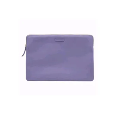 DBRAMANTE 1928 Laptop 15"/MacBook Pro 16" Parigi Sleeve in Pelle con Zip Viola