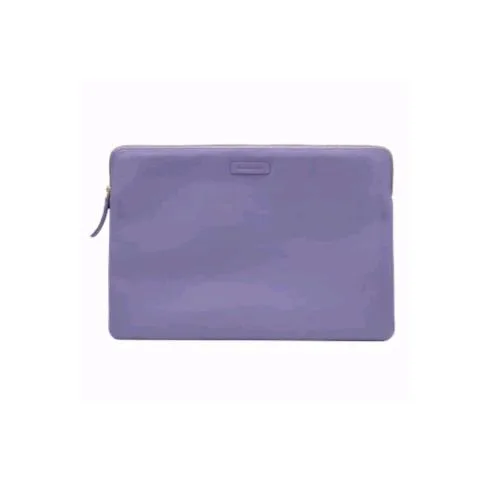 DBRAMANTE 1928 Laptop 15"/MacBook Pro 16" Parigi Sleeve in Pelle con Zip Viola