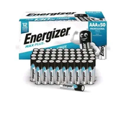 Energizer Max Plus Batterie AAA Mini Stilo Maxi Pack 1.5 V Alcalina/Manganese Conf 50 Pz.