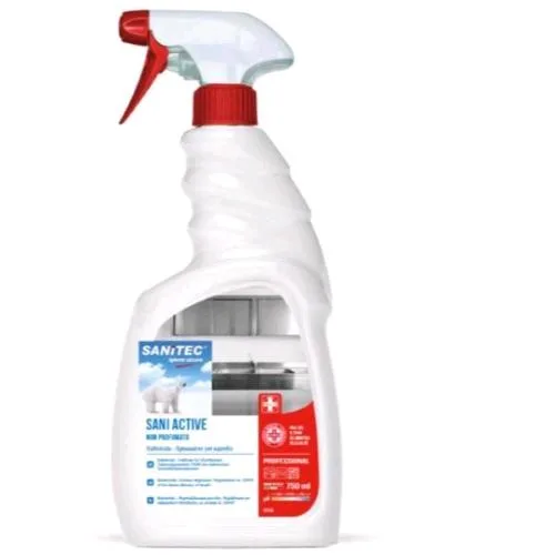 Sanitec Sani Active Sgrassatore Disinfettante Universale Spray Flacone da 750ml Conf 6 Pz.