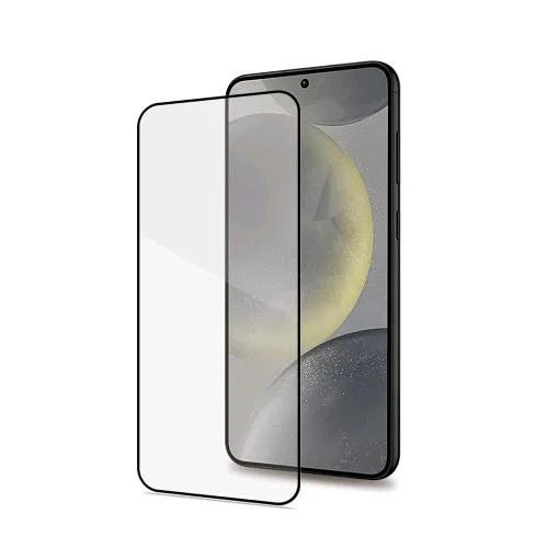 Celly Galaxy S25/S24 5G Full Glass Proteggi Schermo Trasparente in Vetro Temperato con Bordi Neri